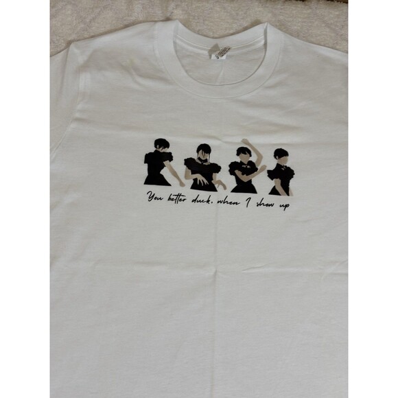 Wednesday Addams Netflix Series You Better Duck When I Show Up Dance Tee Size M - Picture 4 of 13